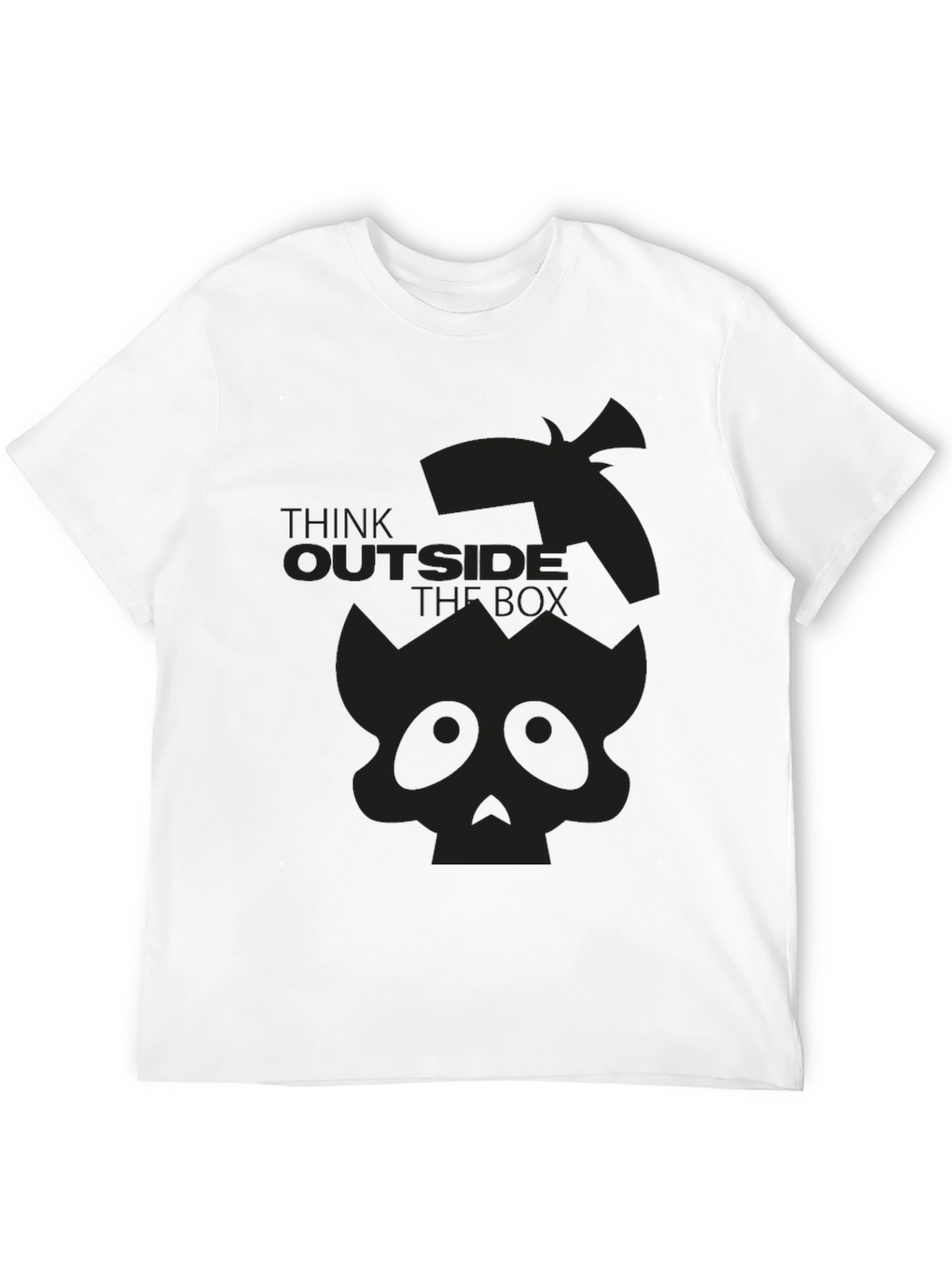 Think Outside the Box Skull Graphic T-Shirt