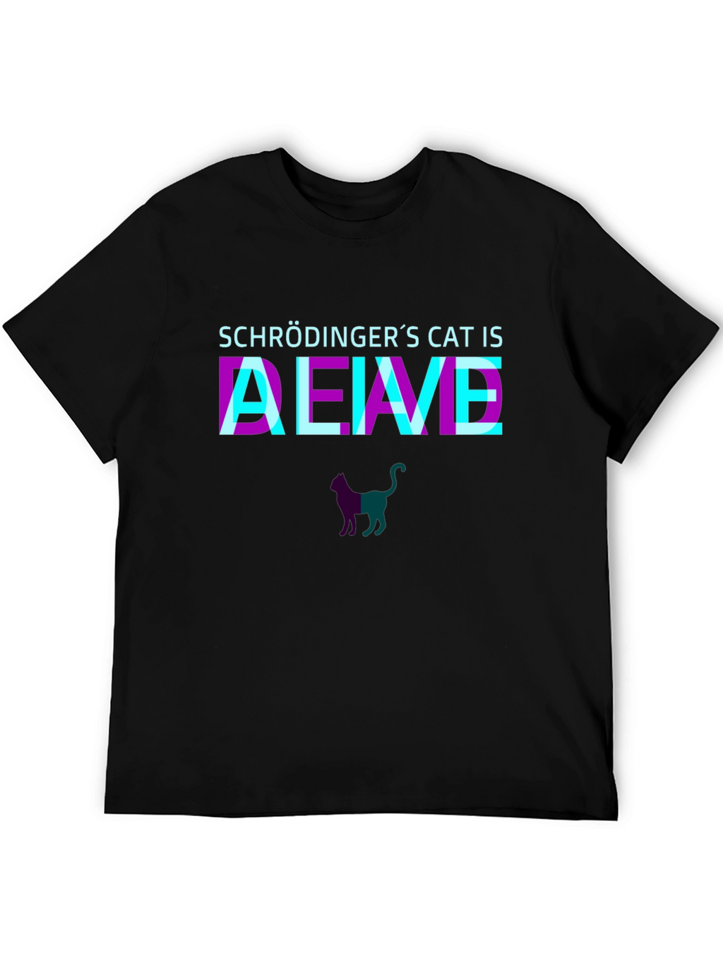 Schrödingers Cat Alive T-Shirt - Quantum Physics Tee