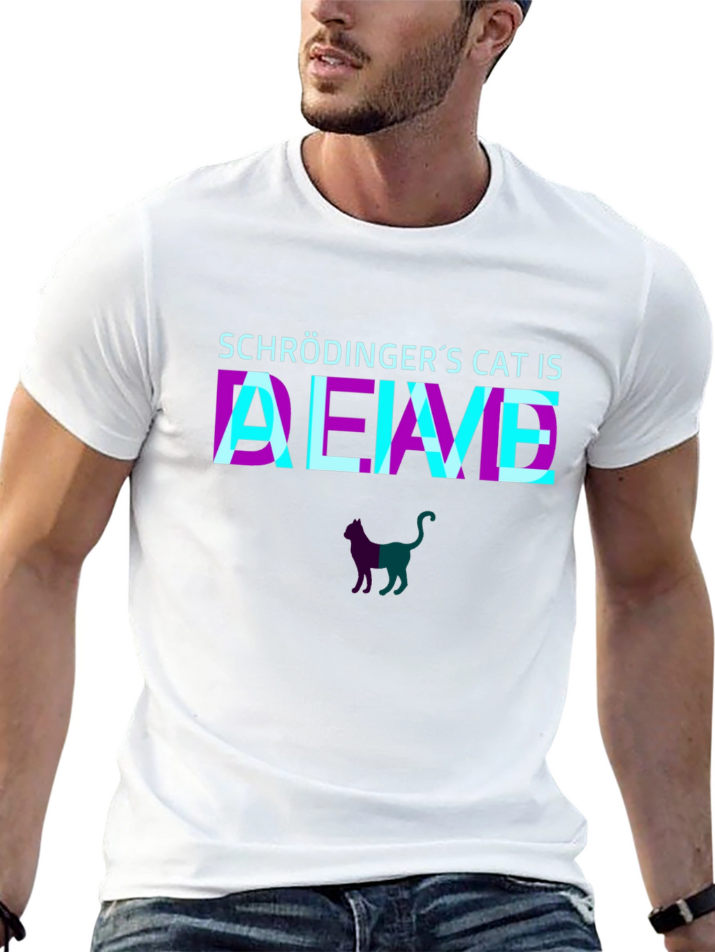 Schrödingers Cat Alive T-Shirt - Quantum Physics Tee