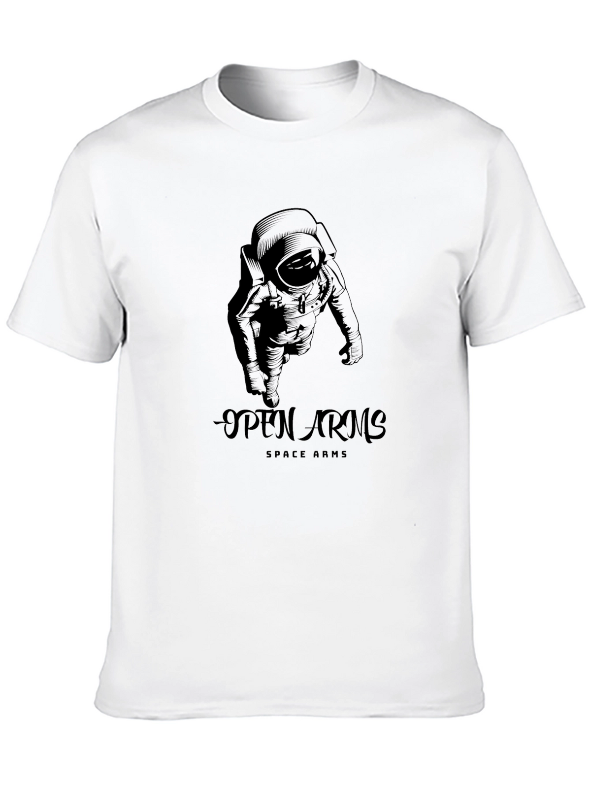 Open Arms Space T-Shirt - Astronaut Design