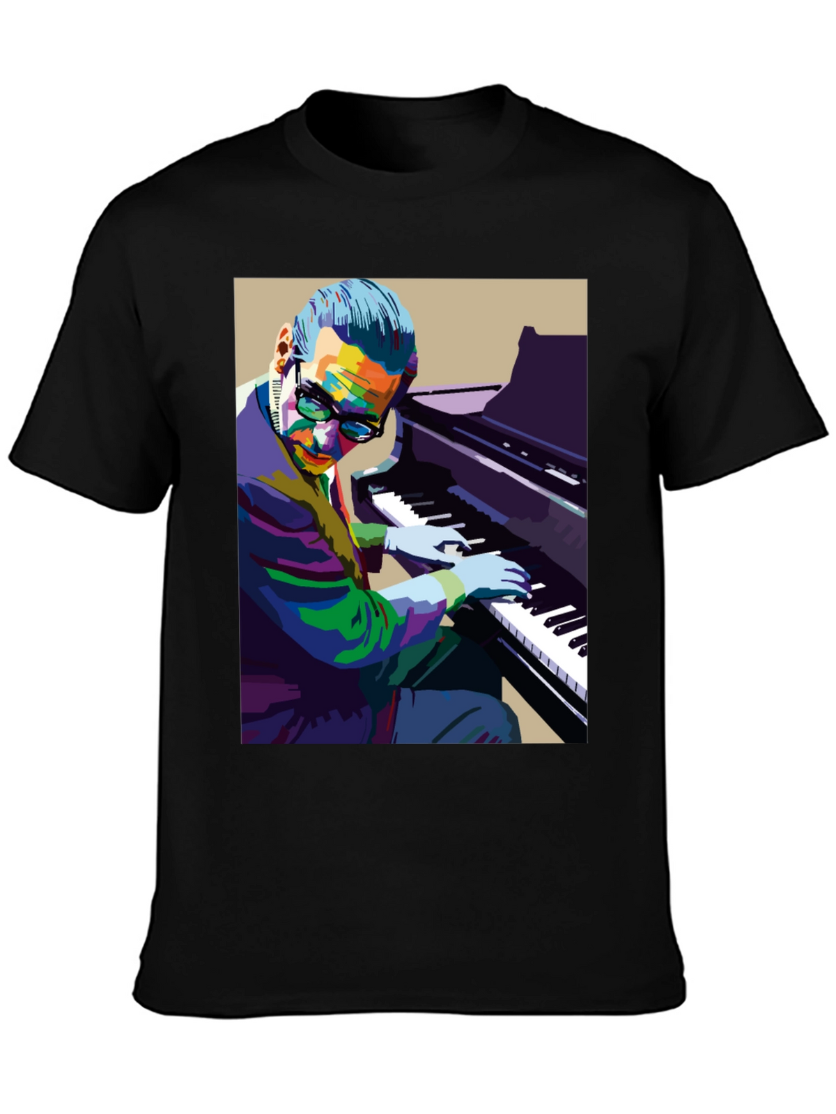 Piano Man Graphic Tee - Cool Musician Shirt