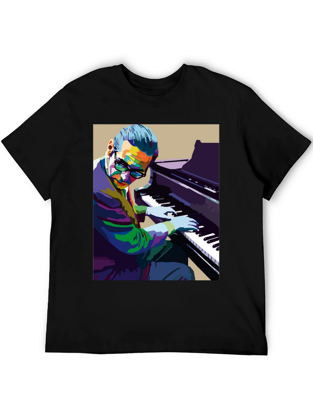 Piano Man Graphic Tee - Cool Musician Shirt
