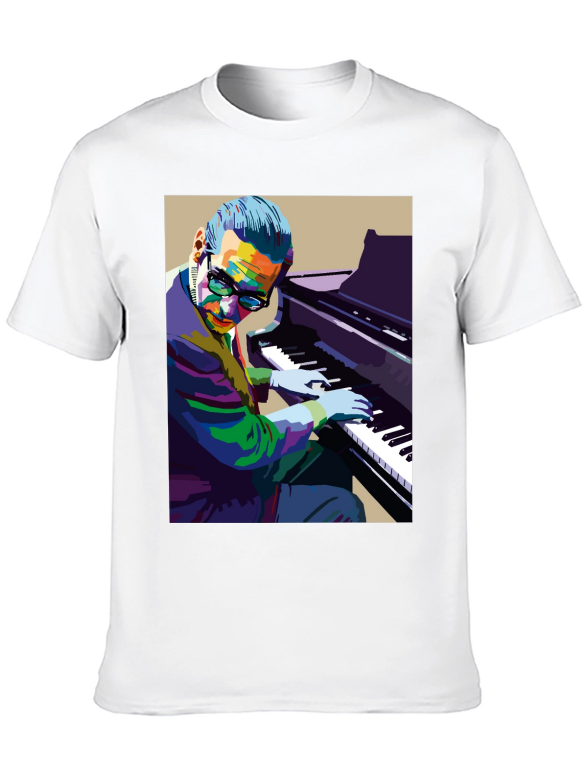 Piano Man Graphic Tee - Cool Musician Shirt