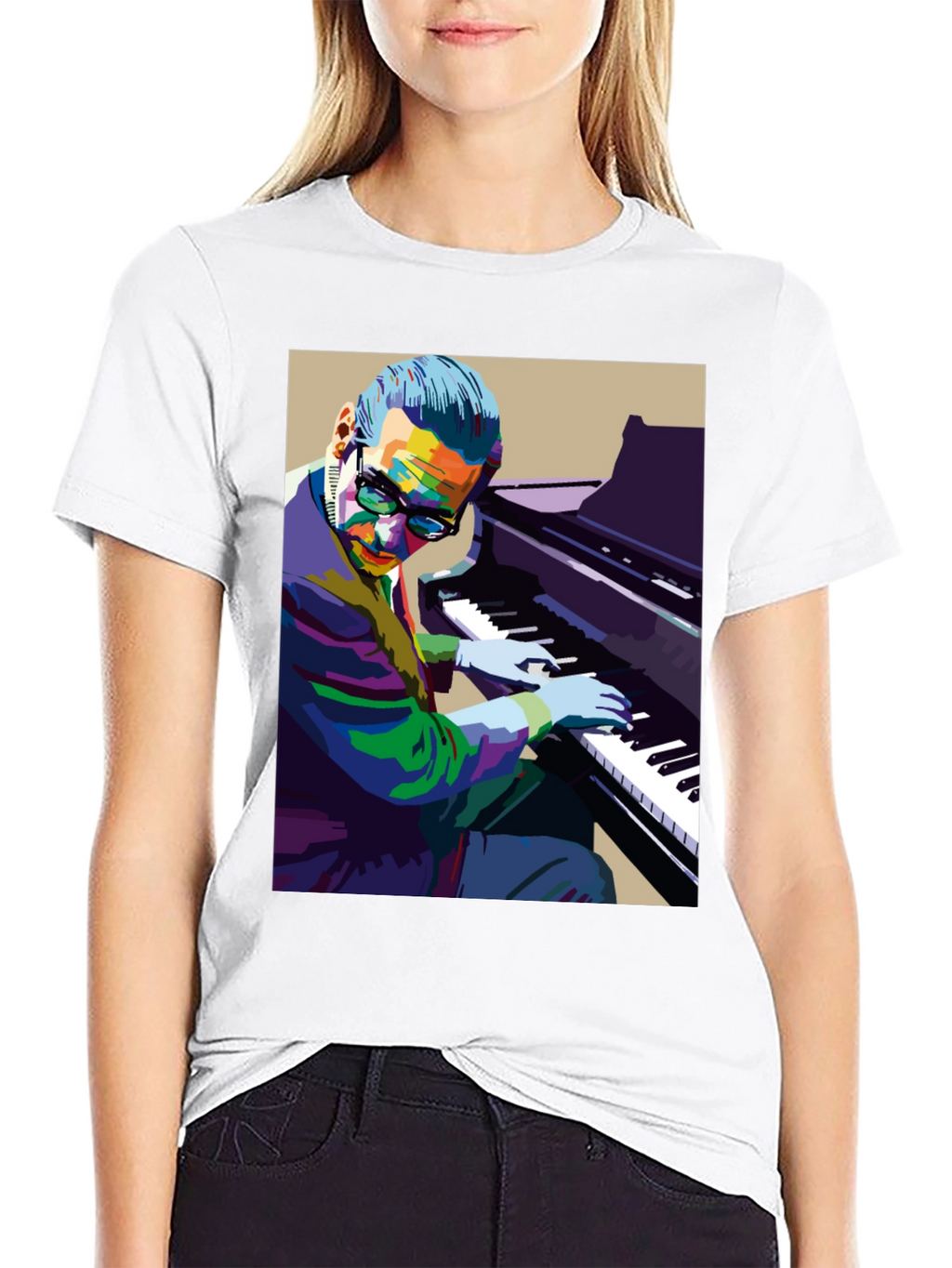 Piano Man Graphic Tee - Cool Musician Shirt