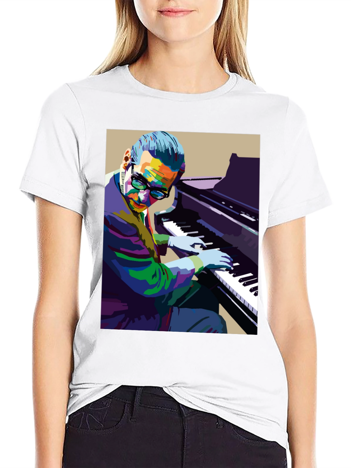 Piano Man Graphic Tee - Cool Musician Shirt
