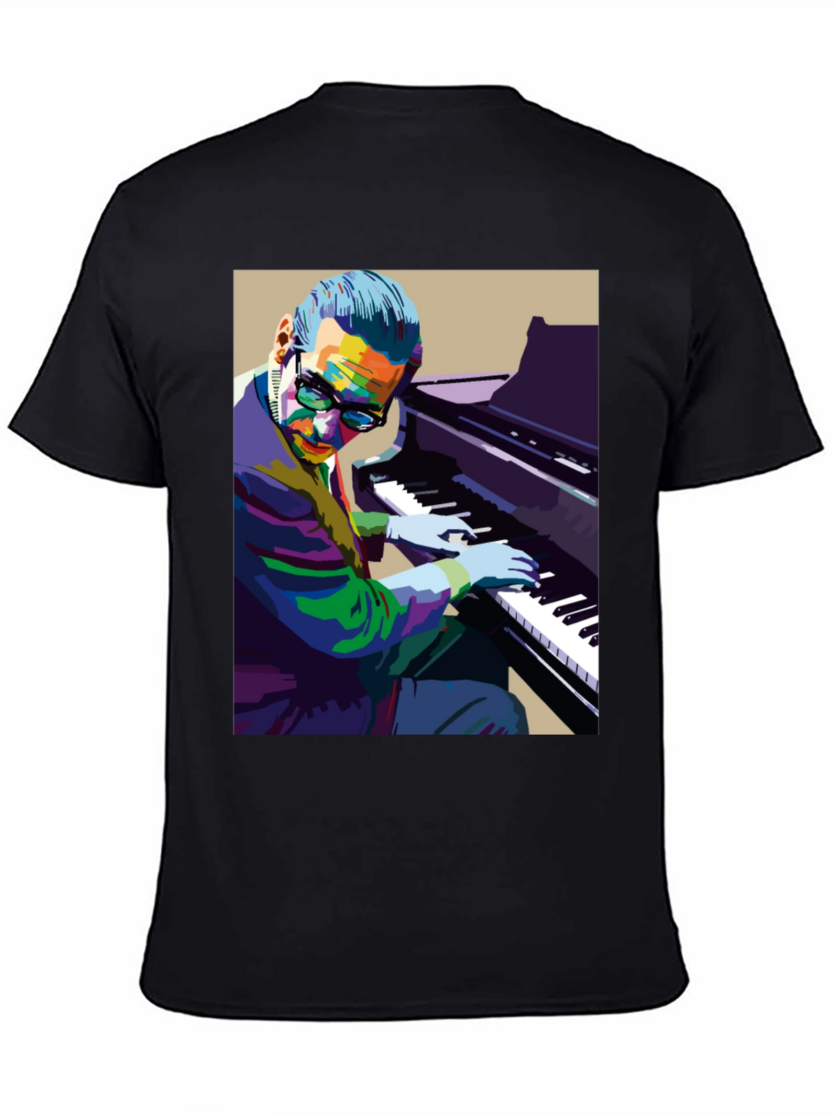 Piano Man Graphic Tee - Cool Musician Shirt
