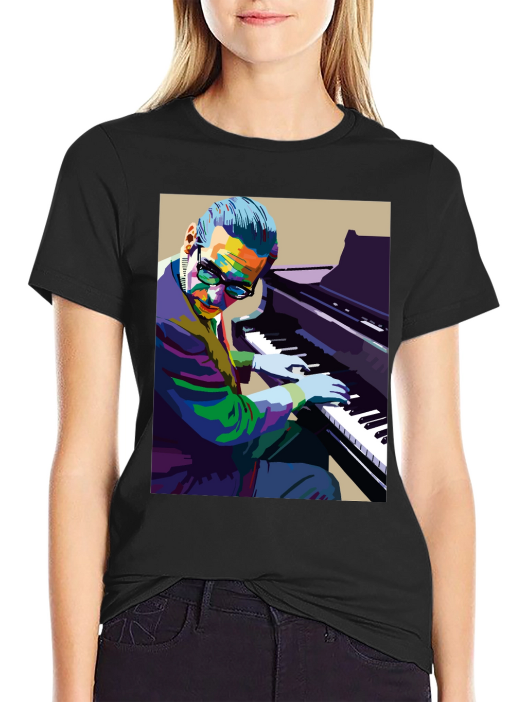 Piano Man Graphic Tee - Cool Musician Shirt