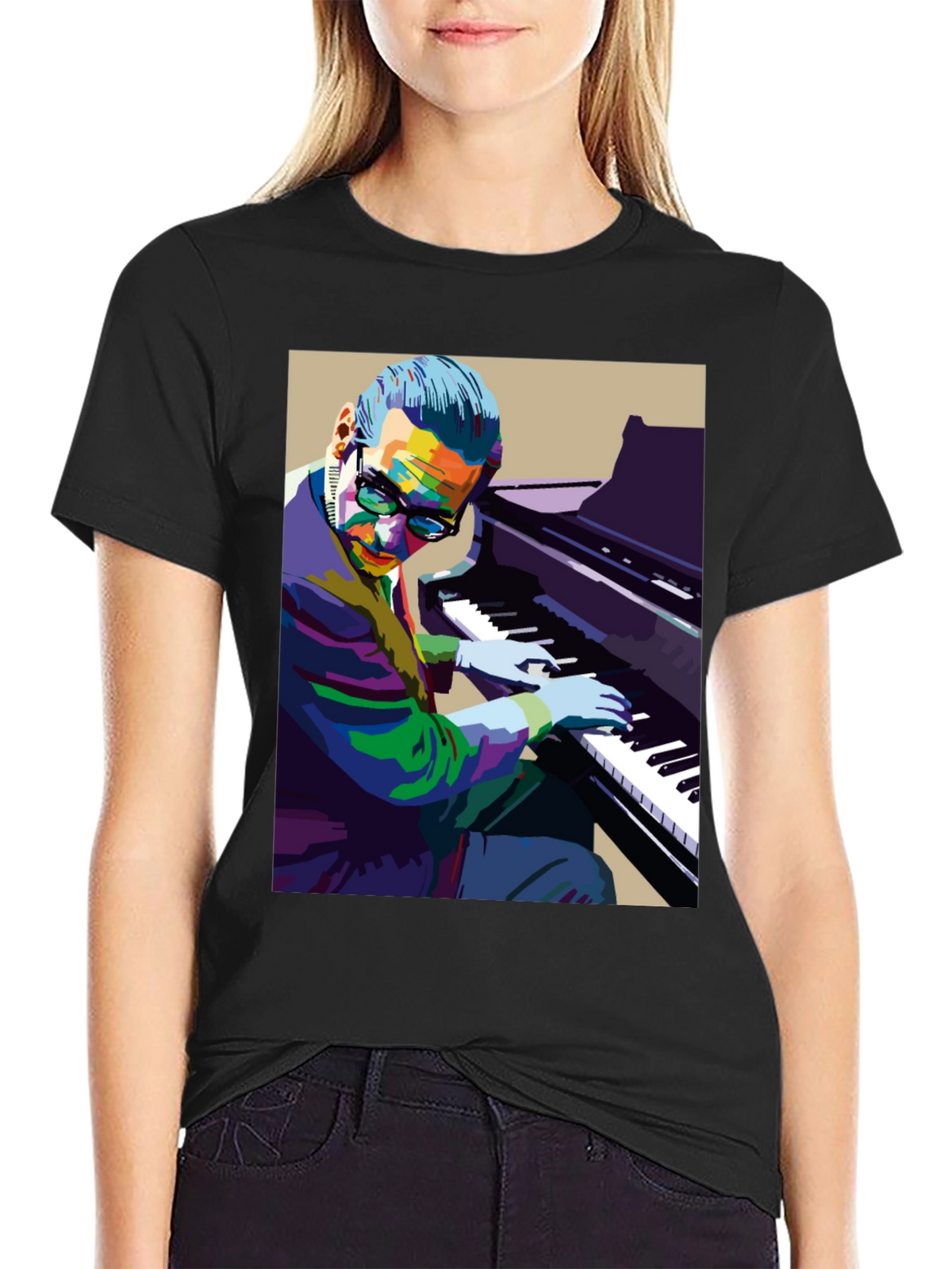 Piano Man Graphic Tee - Cool Musician Shirt