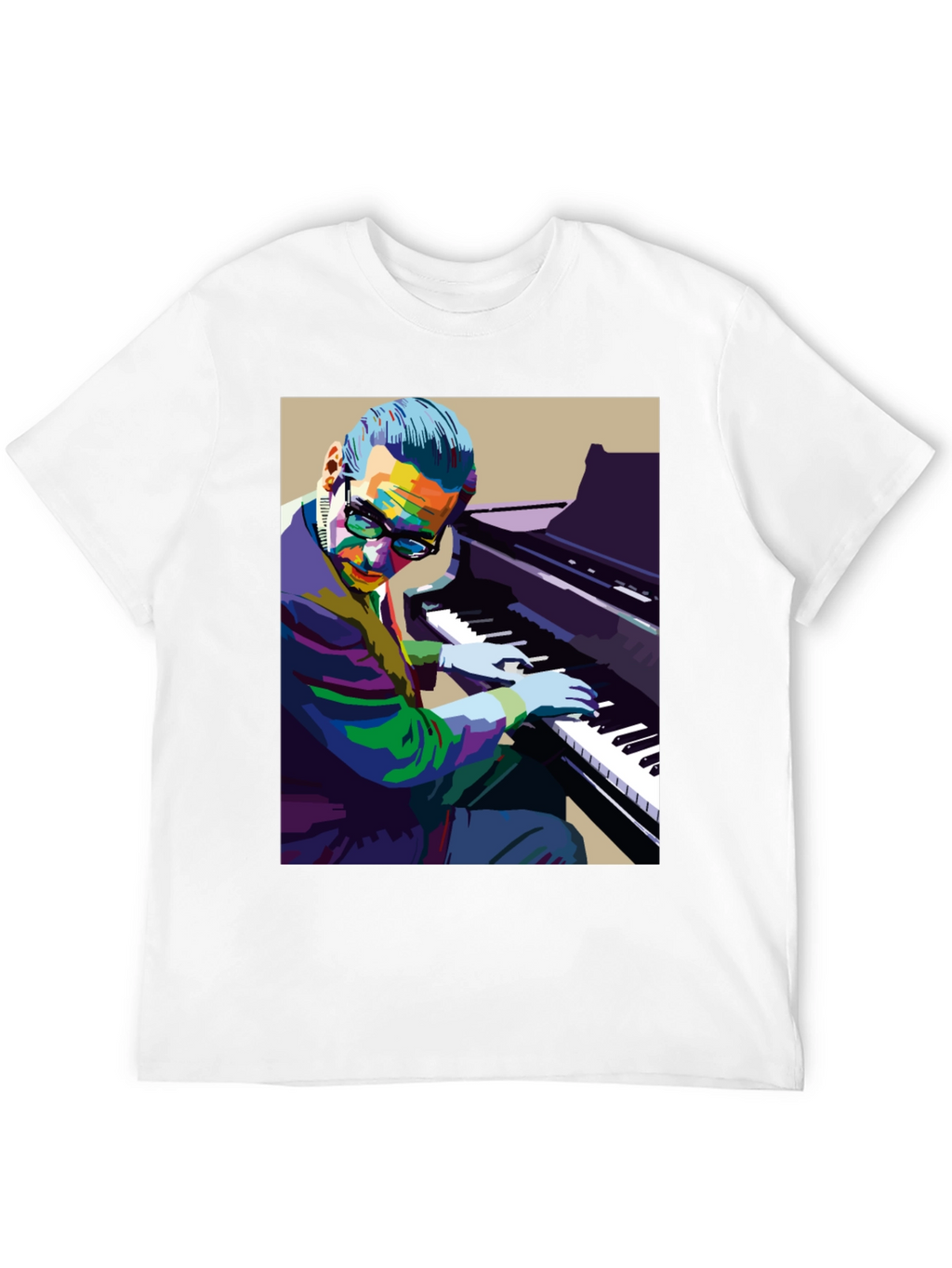 Piano Man Graphic Tee - Cool Musician Shirt