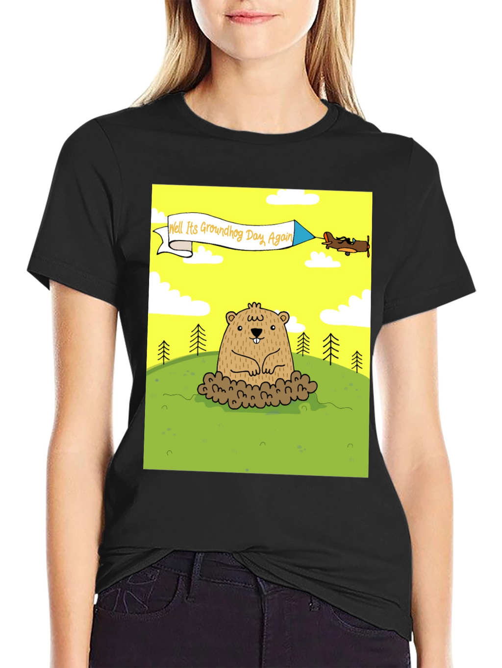 Groundhog Day T-Shirt - Funny Cartoon Graphic Tee