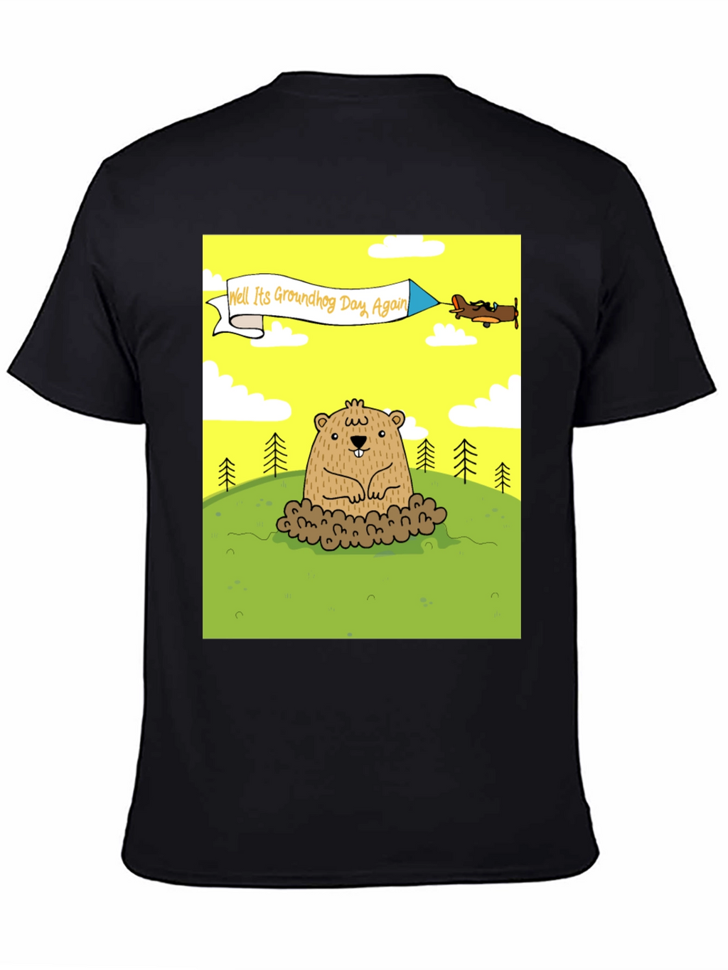 Groundhog Day T-Shirt - Funny Cartoon Graphic Tee