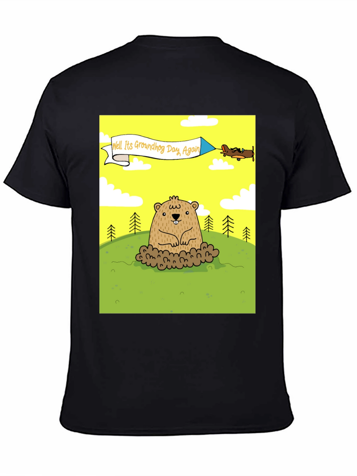 Groundhog Day T-Shirt - Funny Cartoon Graphic Tee
