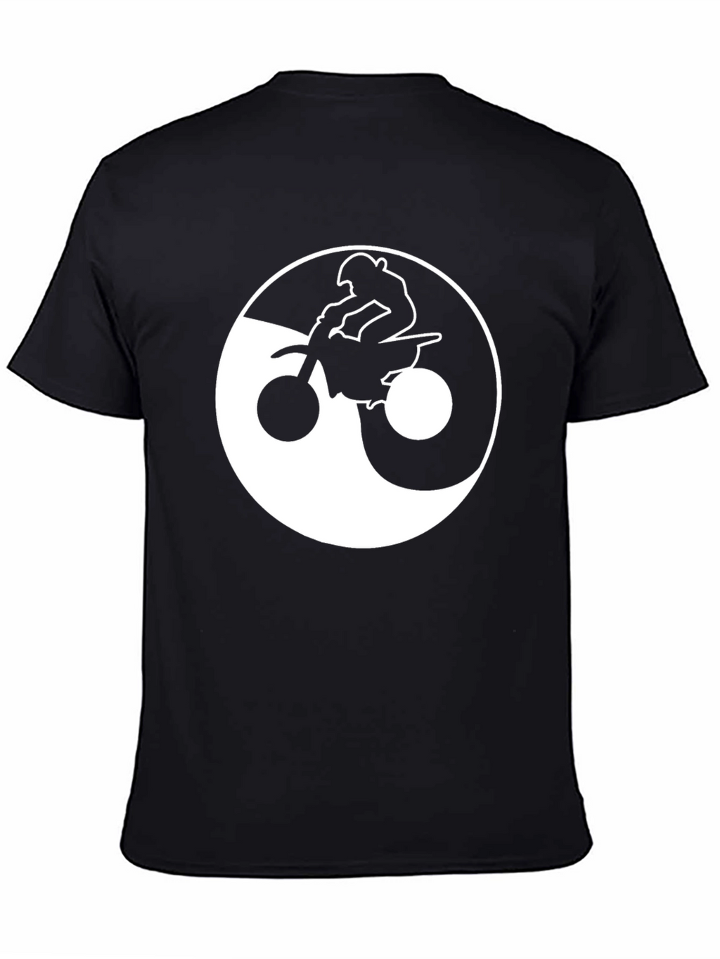 Yin Yang Dirt Bike Rider Graphic T-Shirt