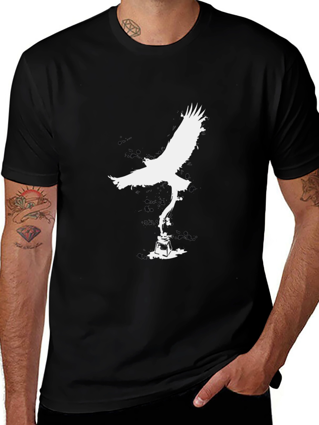 Eagle & Inkwell Graphic Tee - Mens Black T-Shirt