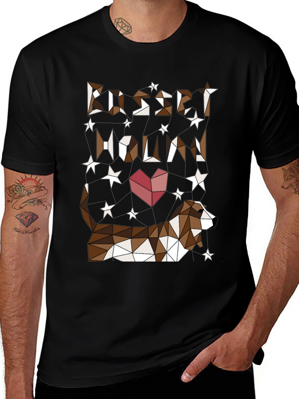Geometric Basset Hound Graphic T-Shirt
