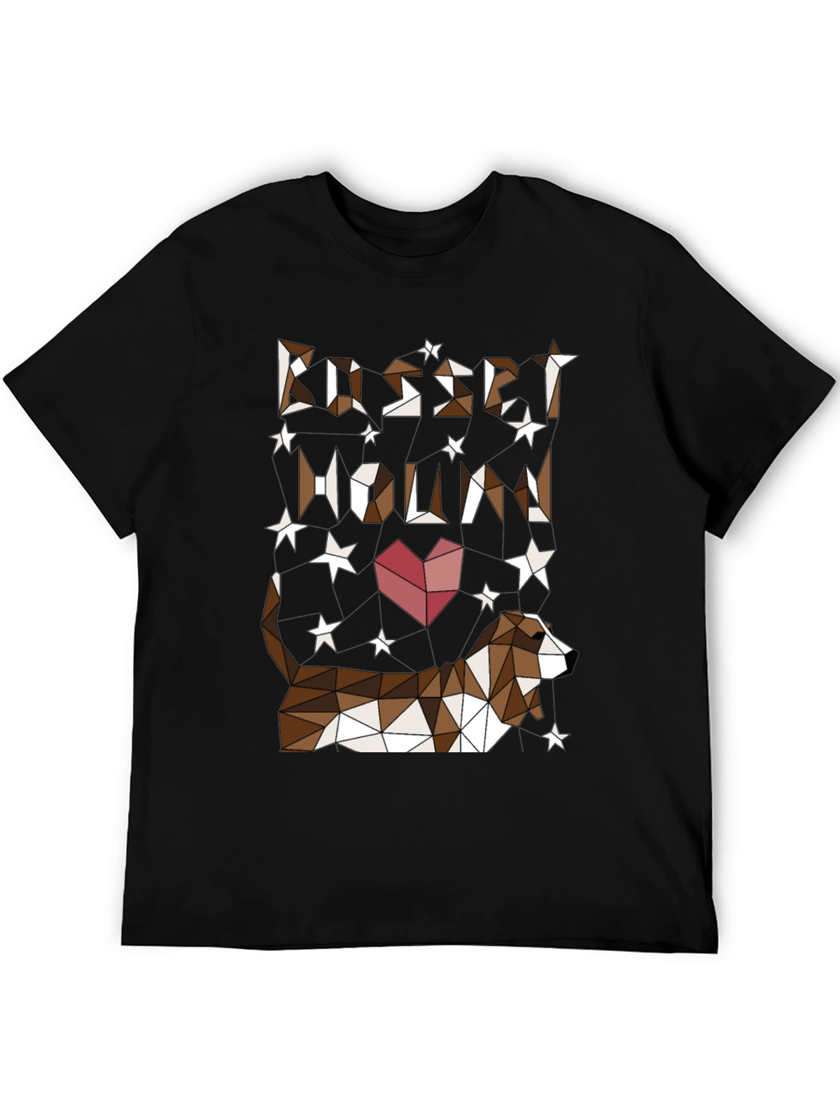 Geometric Basset Hound Graphic T-Shirt