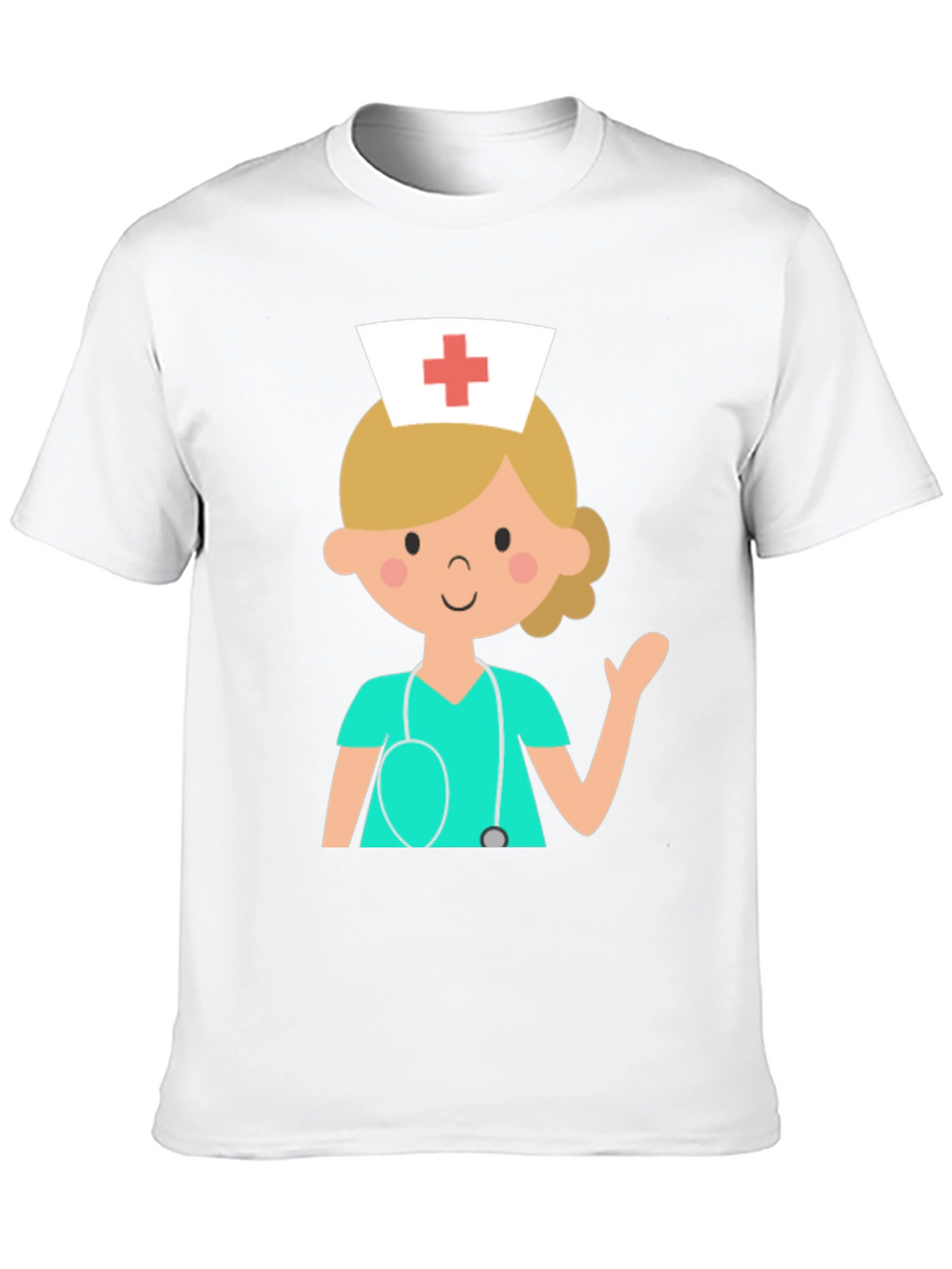 Nurse Cartoon Graphic Tee - Unisex Black T-Shirt