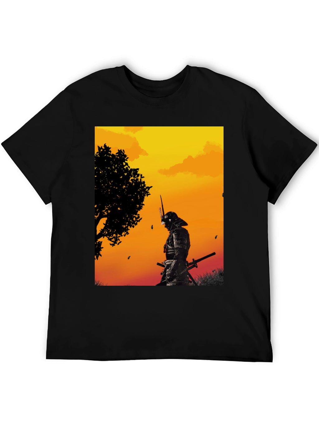 Samurai Warrior Graphic Black T-Shirt