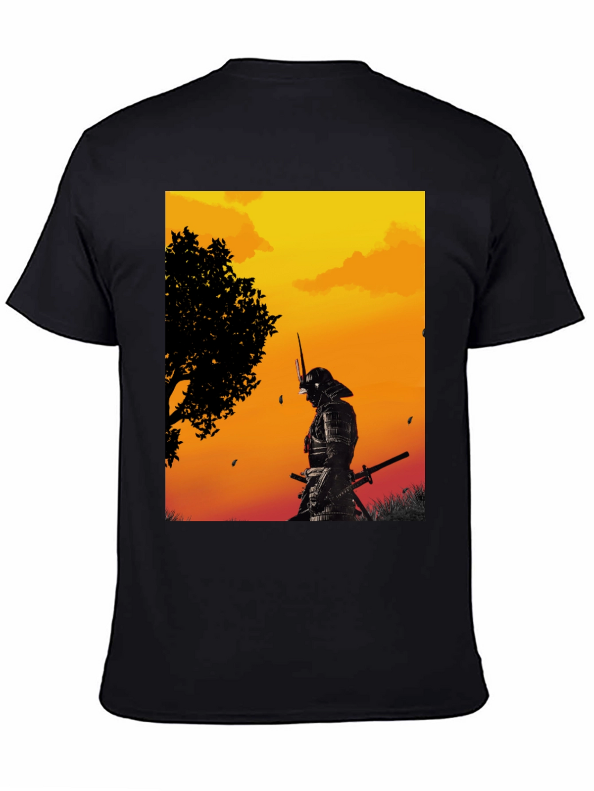 Samurai Warrior Graphic Black T-Shirt