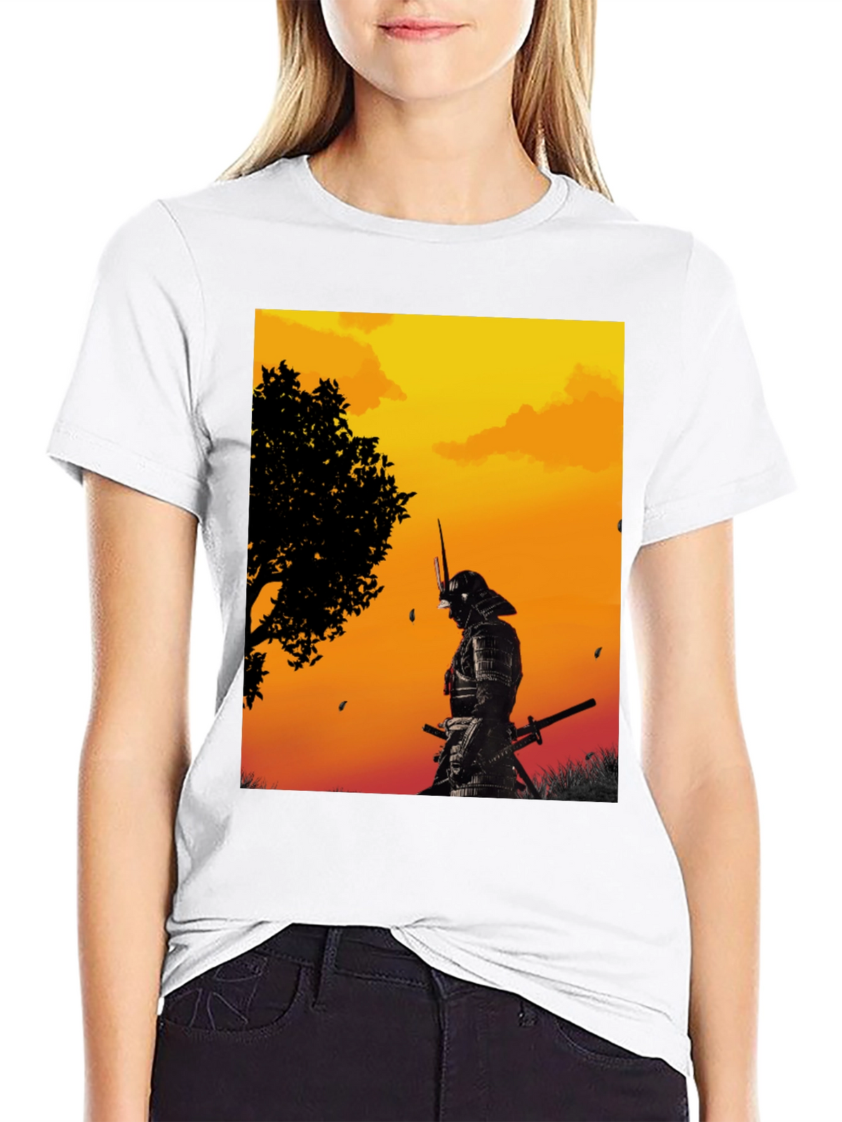 Samurai Warrior Graphic Black T-Shirt