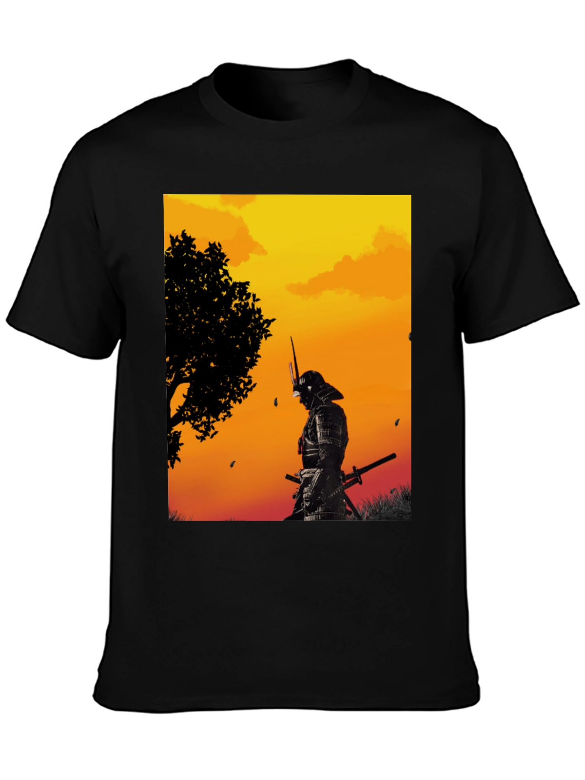 Samurai Warrior Graphic Black T-Shirt