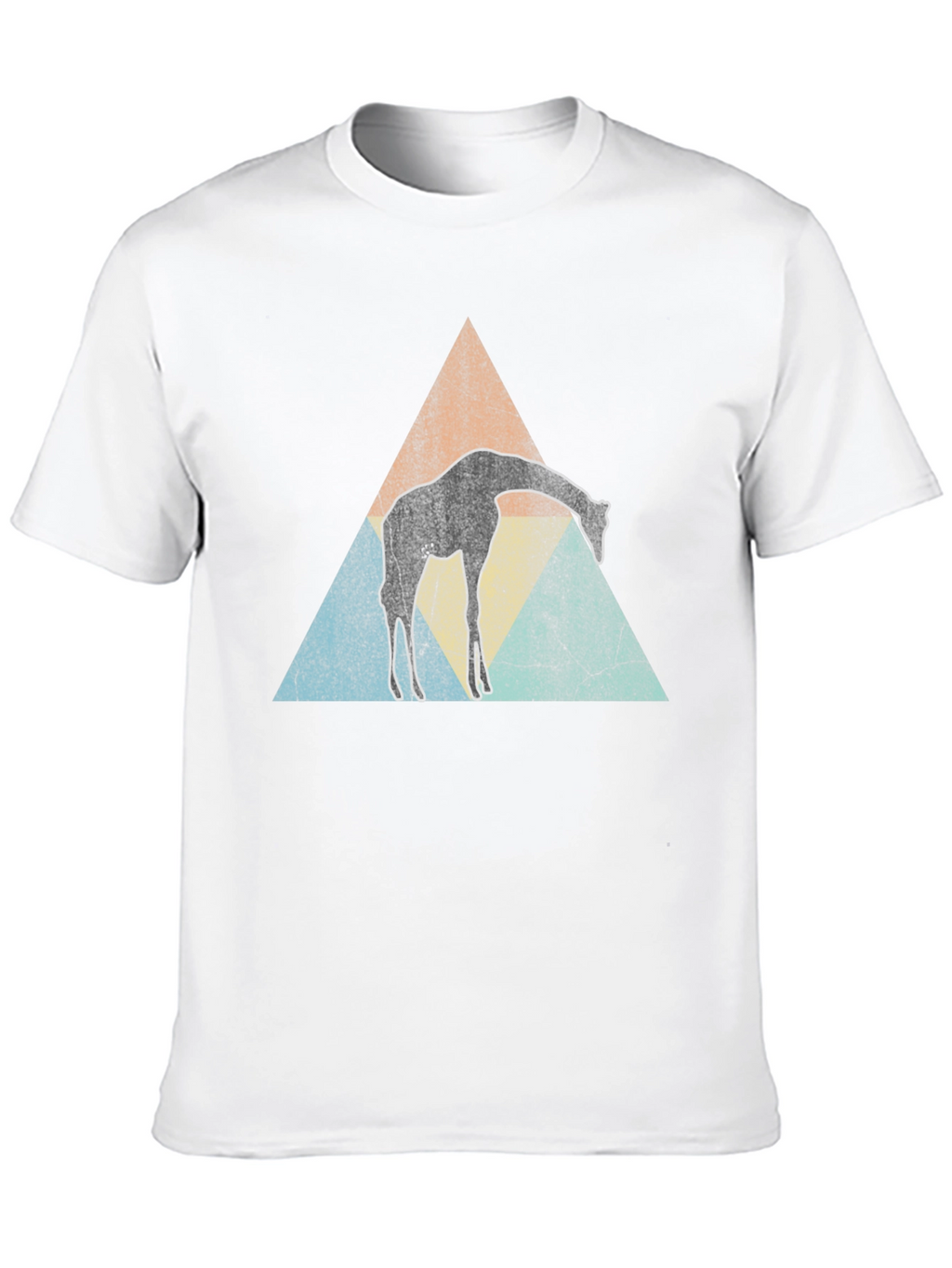 Giraffe Triangle T-Shirt - Black Graphic Tee