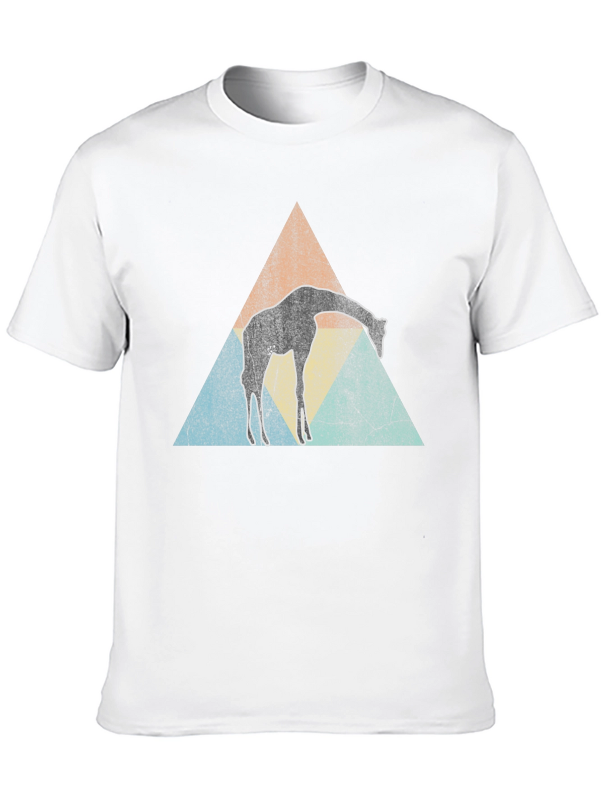 Giraffe Triangle T-Shirt - Black Graphic Tee