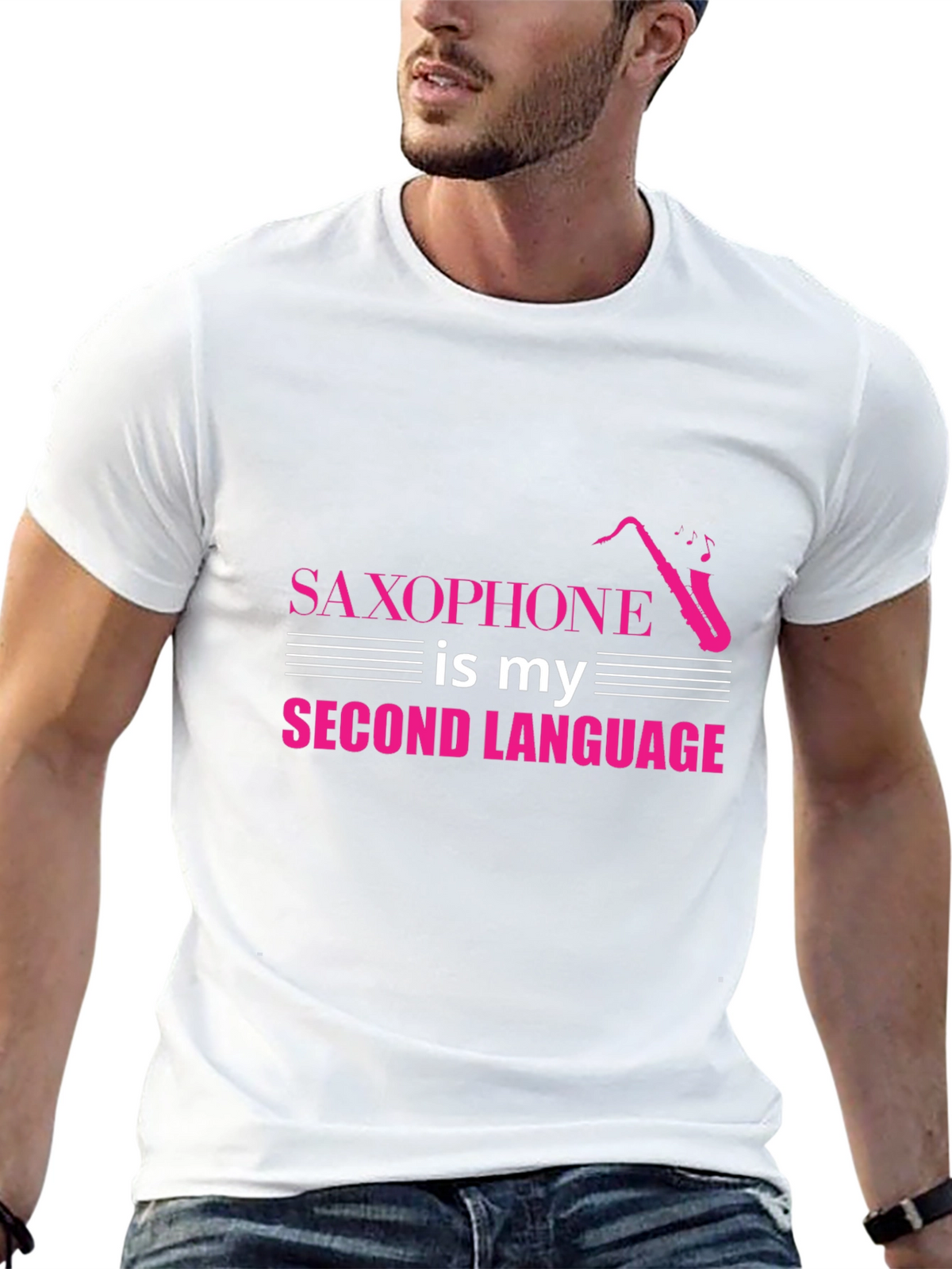 Saxophone Second Language T-Shirt - Musician Tee
