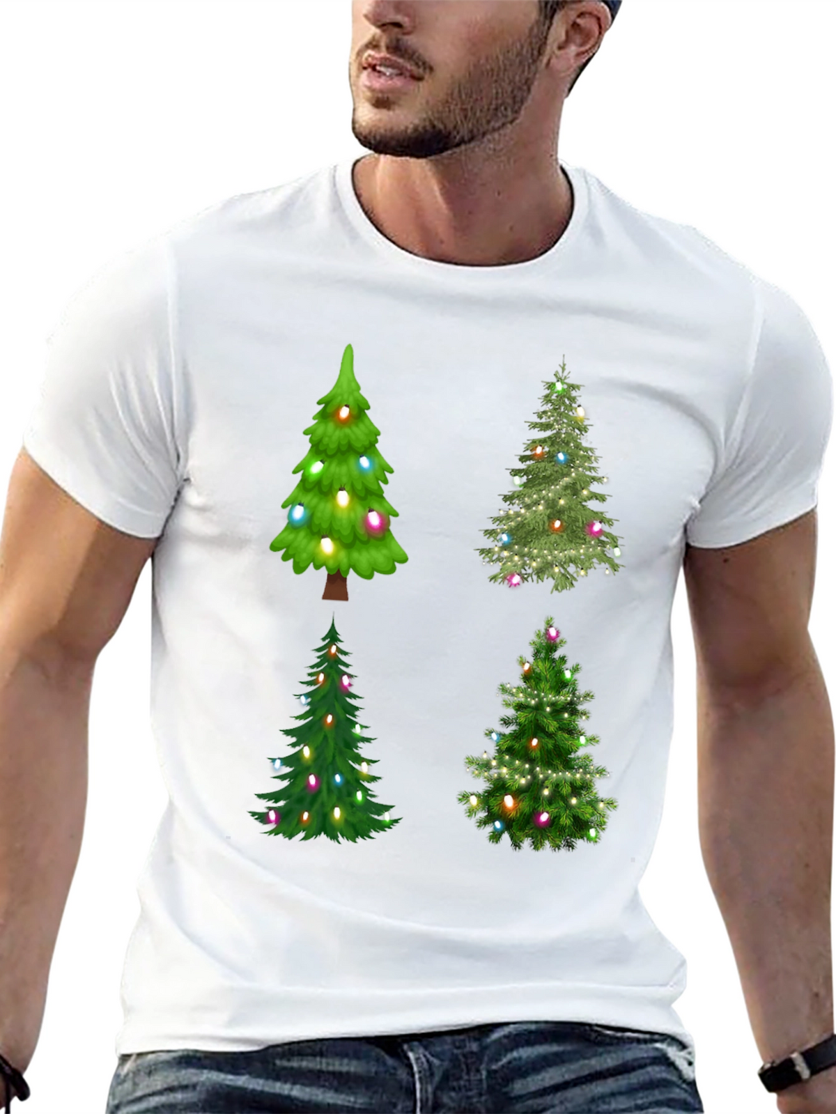 Christmas Trees T-Shirt Festive Holiday Tee