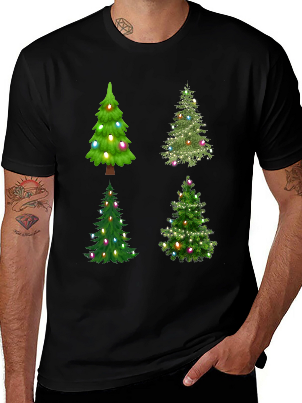 Christmas Trees T-Shirt Festive Holiday Tee