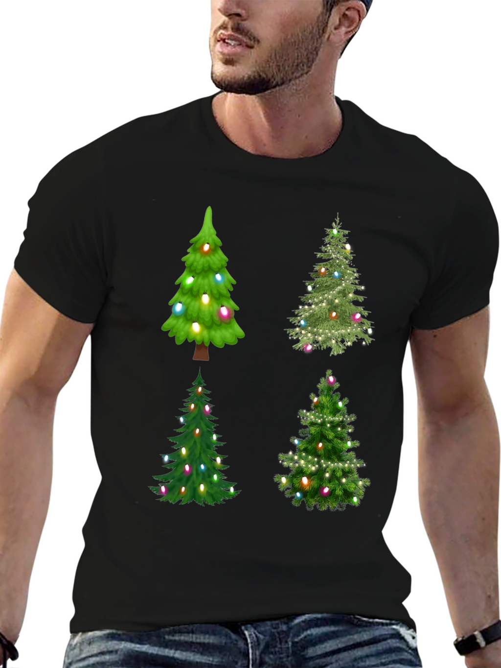 Christmas Trees T-Shirt Festive Holiday Tee