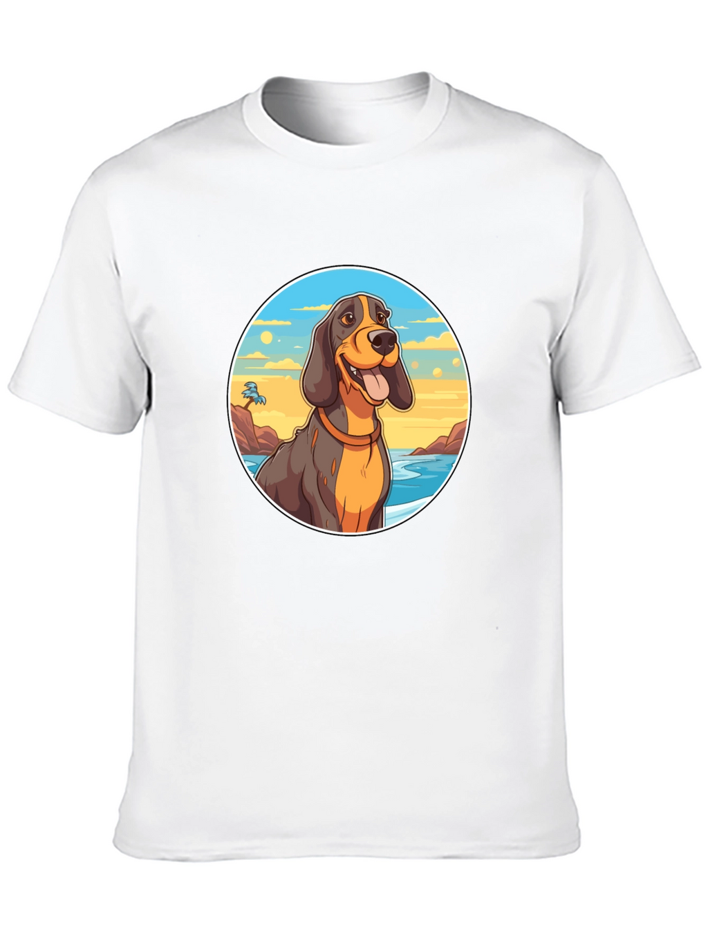 Dog Beach T-Shirt - Black Cotton Graphic Tee