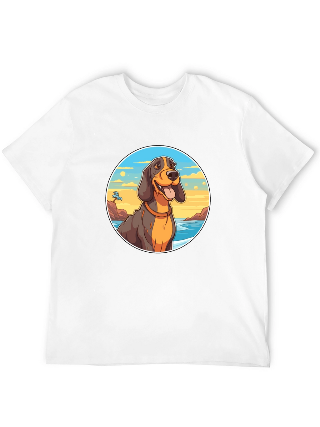 Dog Beach T-Shirt - Black Cotton Graphic Tee