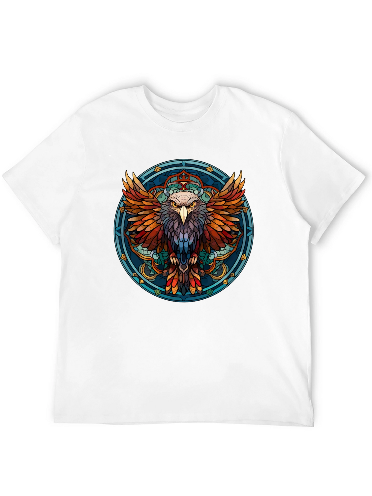Eagle Mandala Graphic Print T-Shirt