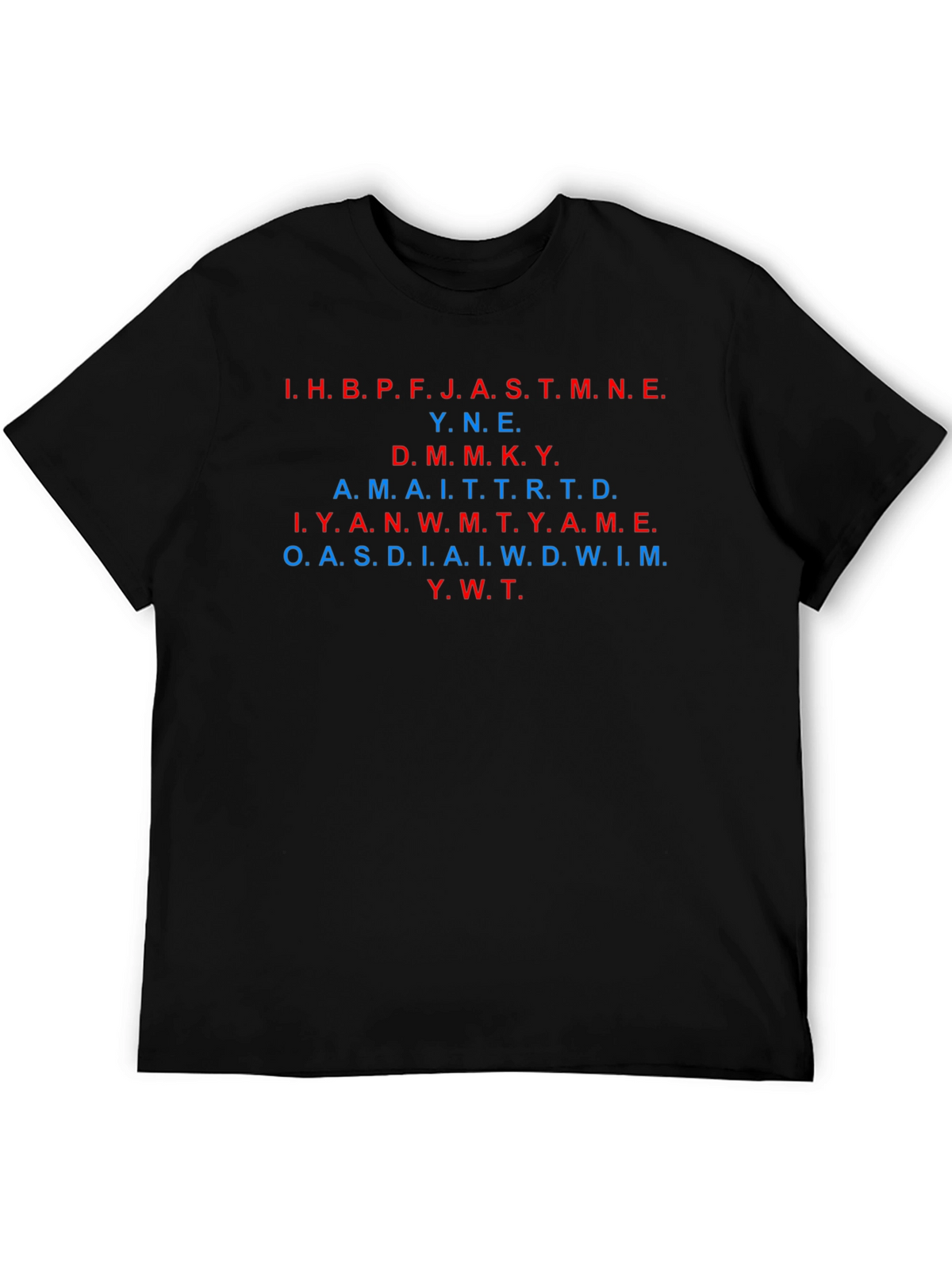 Secret Message Black T-Shirt - Read If You Can!