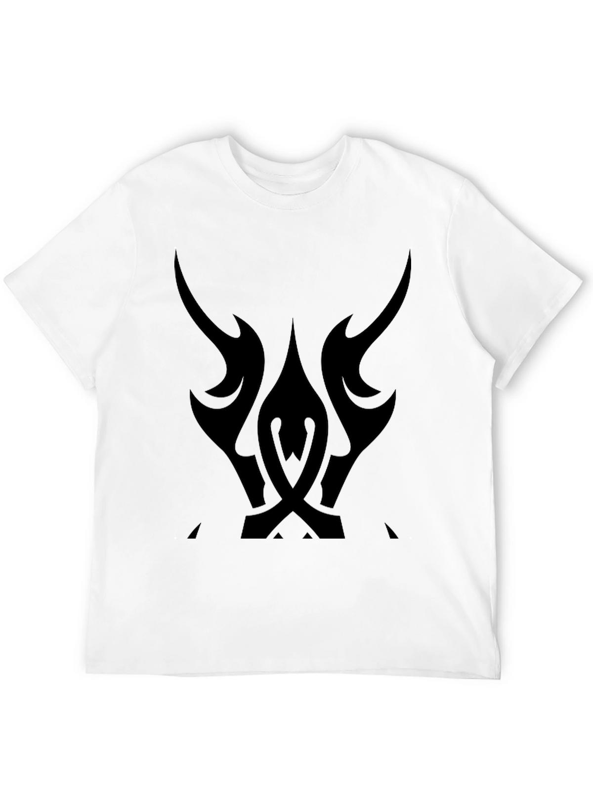Black Graphic Tee - Tribal Tattoo Style Design