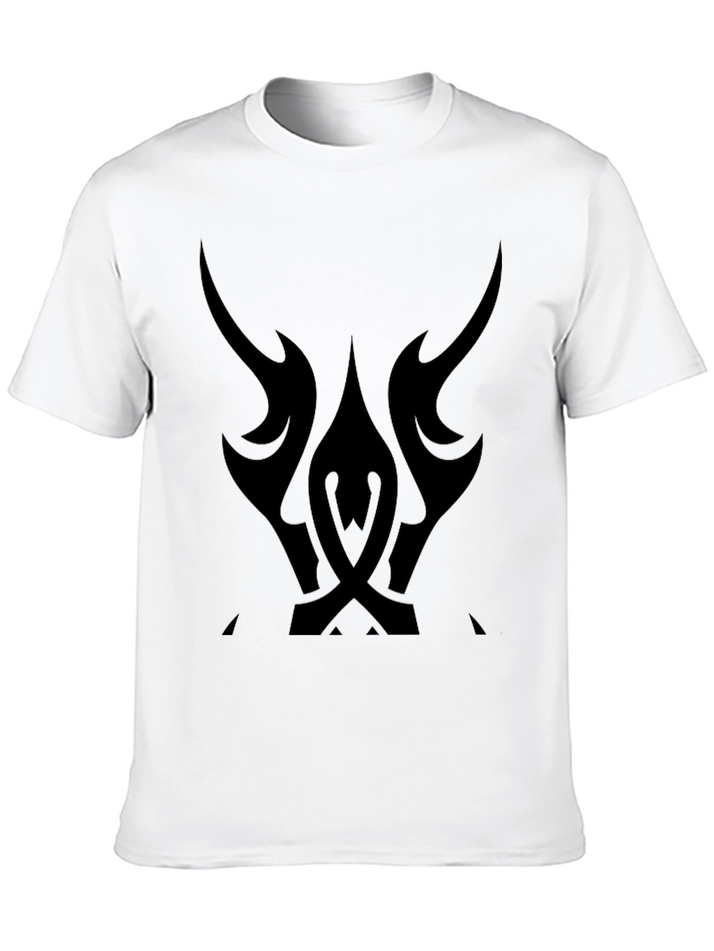 Black Graphic Tee - Tribal Tattoo Style Design