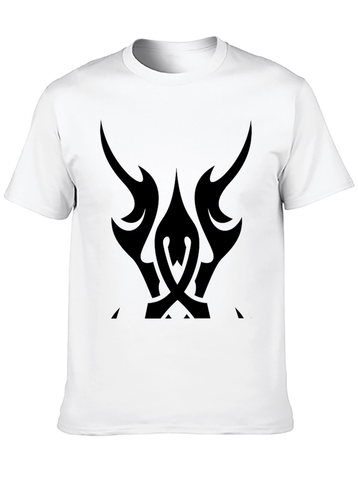 Black Graphic Tee - Tribal Tattoo Style Design