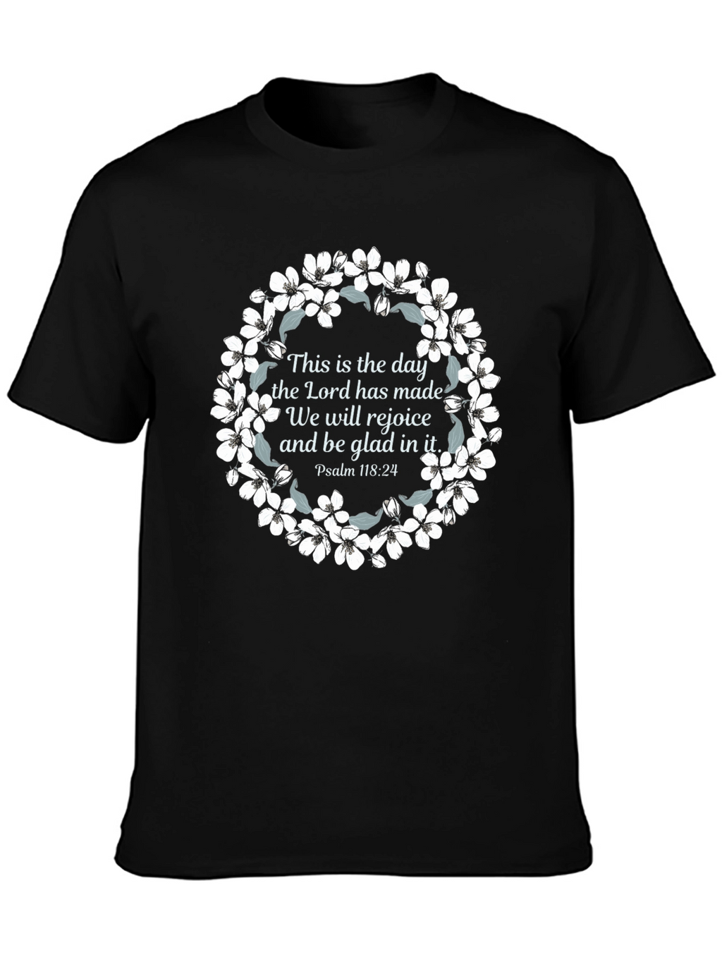 Faith-Inspired Floral Wreath T-Shirt