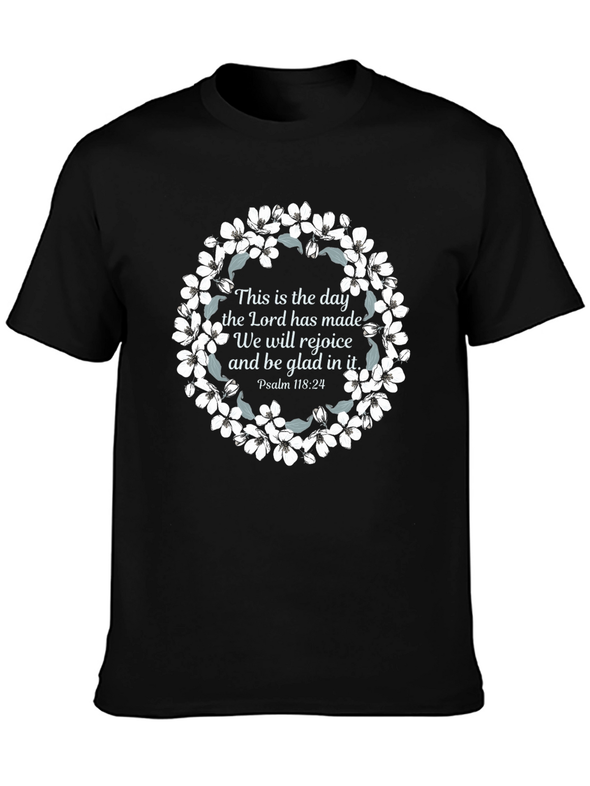Faith-Inspired Floral Wreath T-Shirt