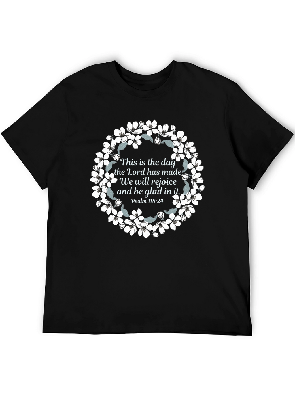 Faith-Inspired Floral Wreath T-Shirt