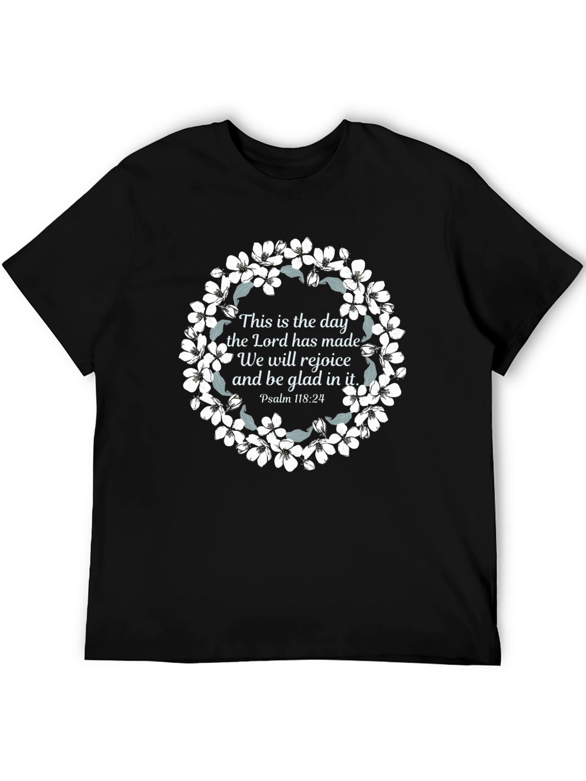 Faith-Inspired Floral Wreath T-Shirt