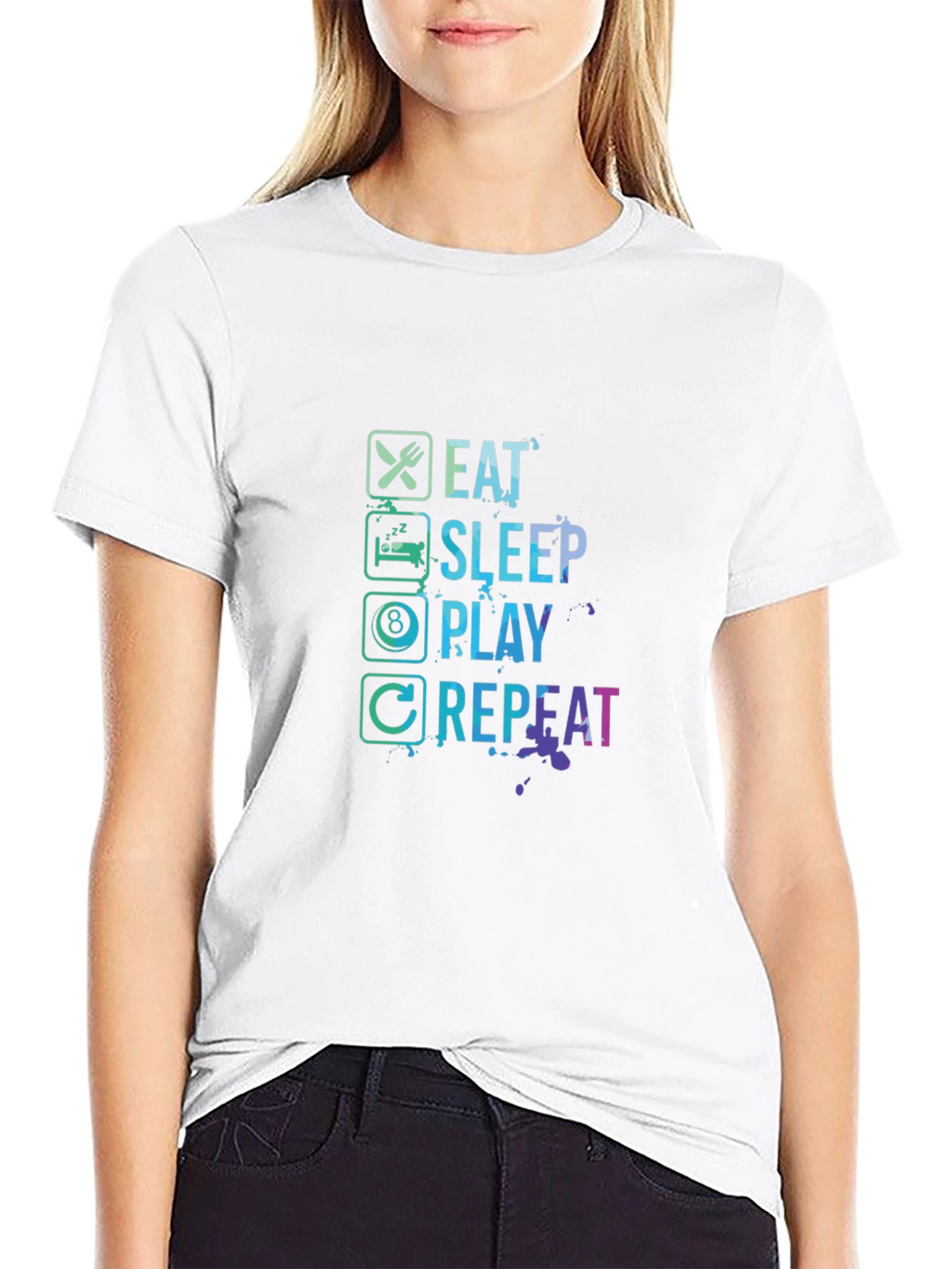 Eat Sleep Play Repeat Graphic Tee