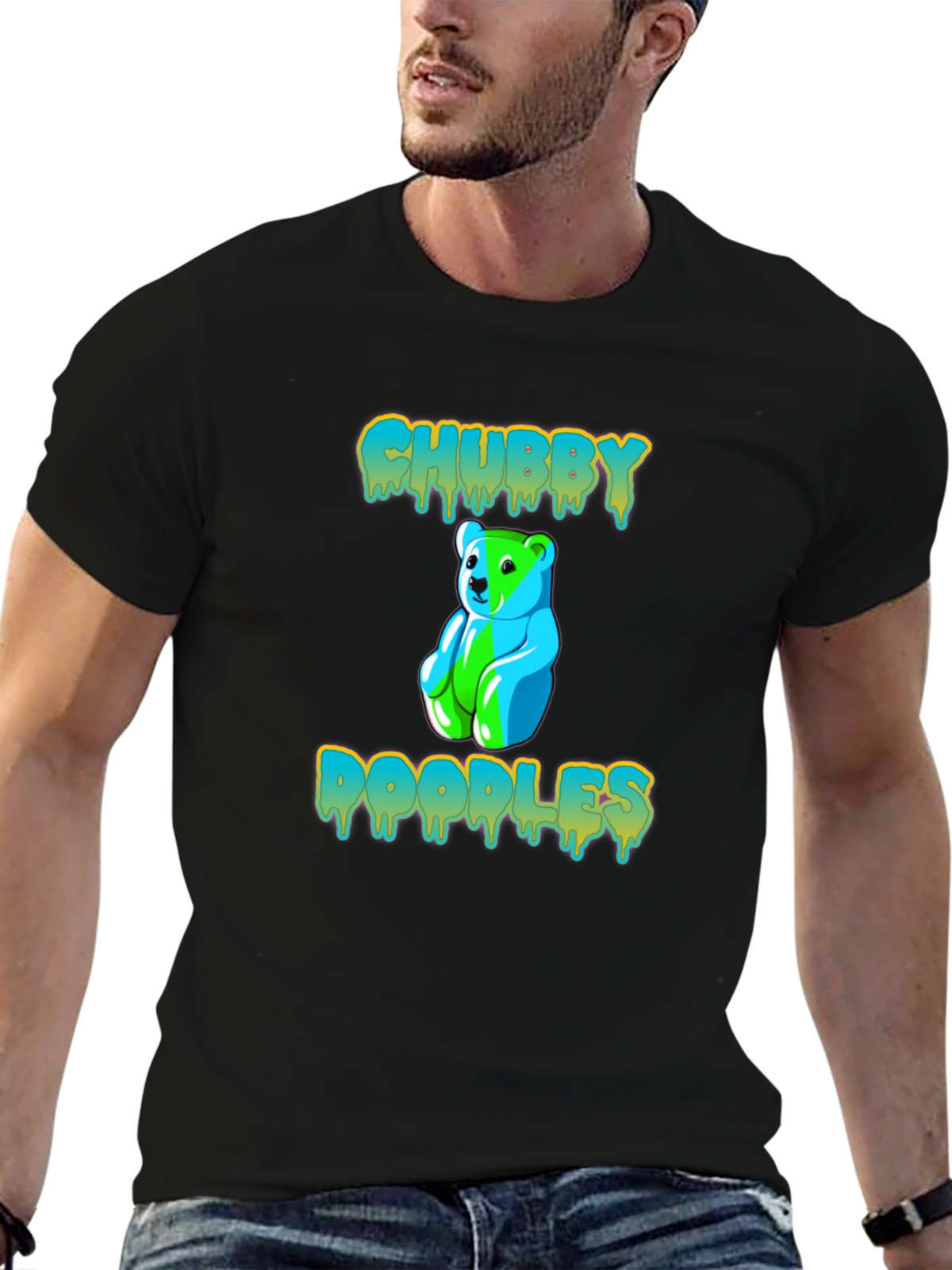 Chubby Doodles Gummy Bear Graphic T-Shirt