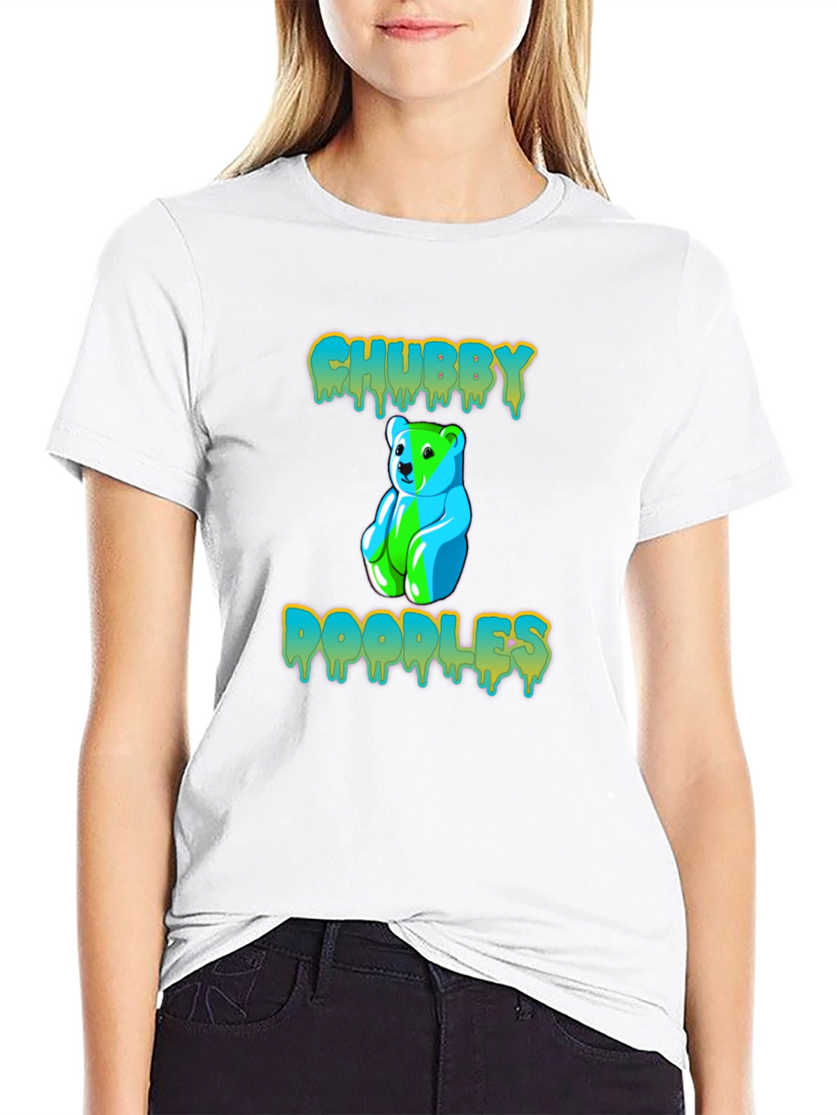 Chubby Doodles Gummy Bear Graphic T-Shirt