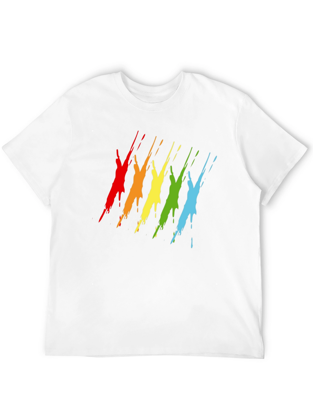 Rainbow Splash Graphic Tee - Mens Black T-Shirt