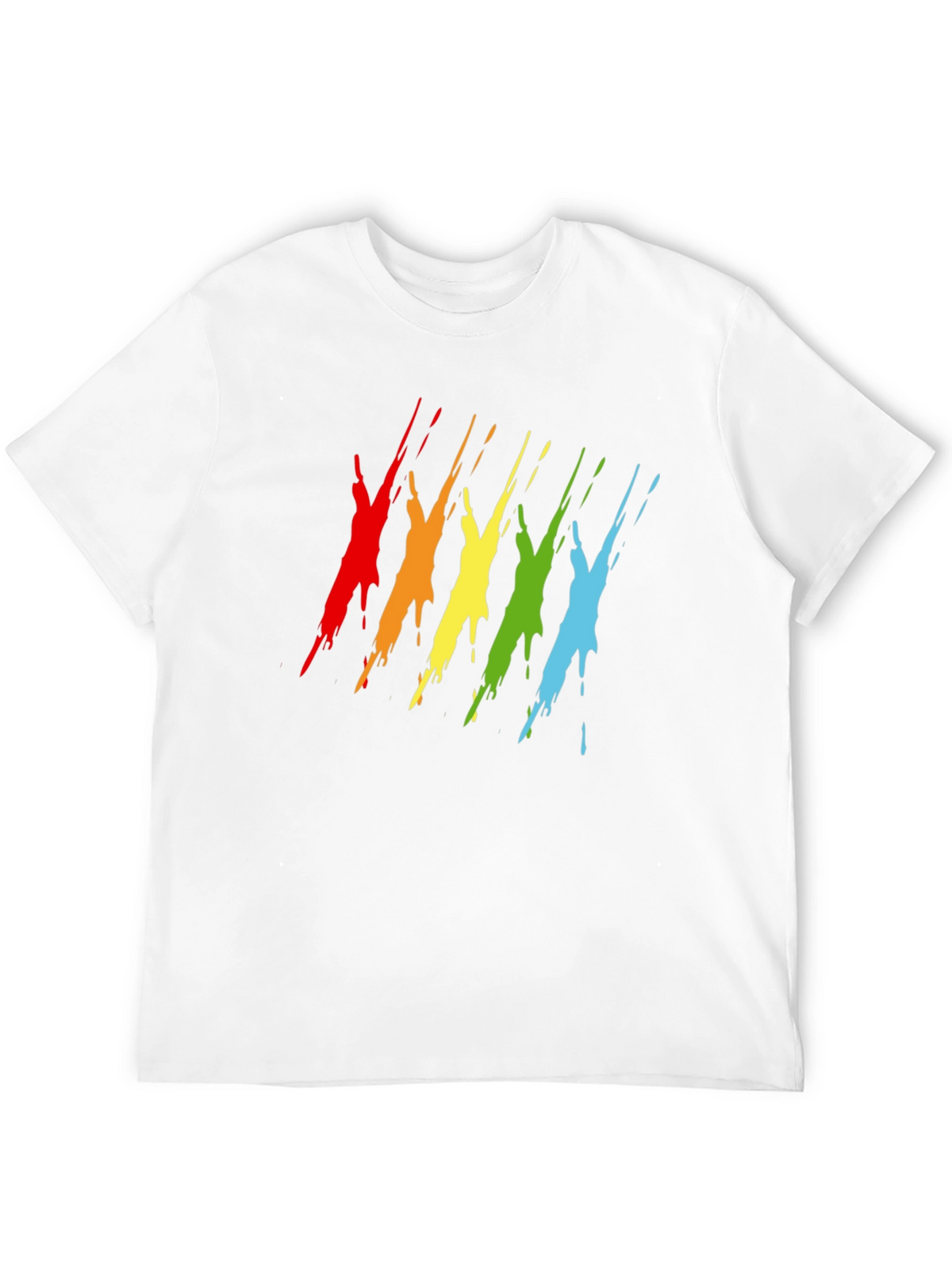 Rainbow Splash Graphic Tee - Mens Black T-Shirt