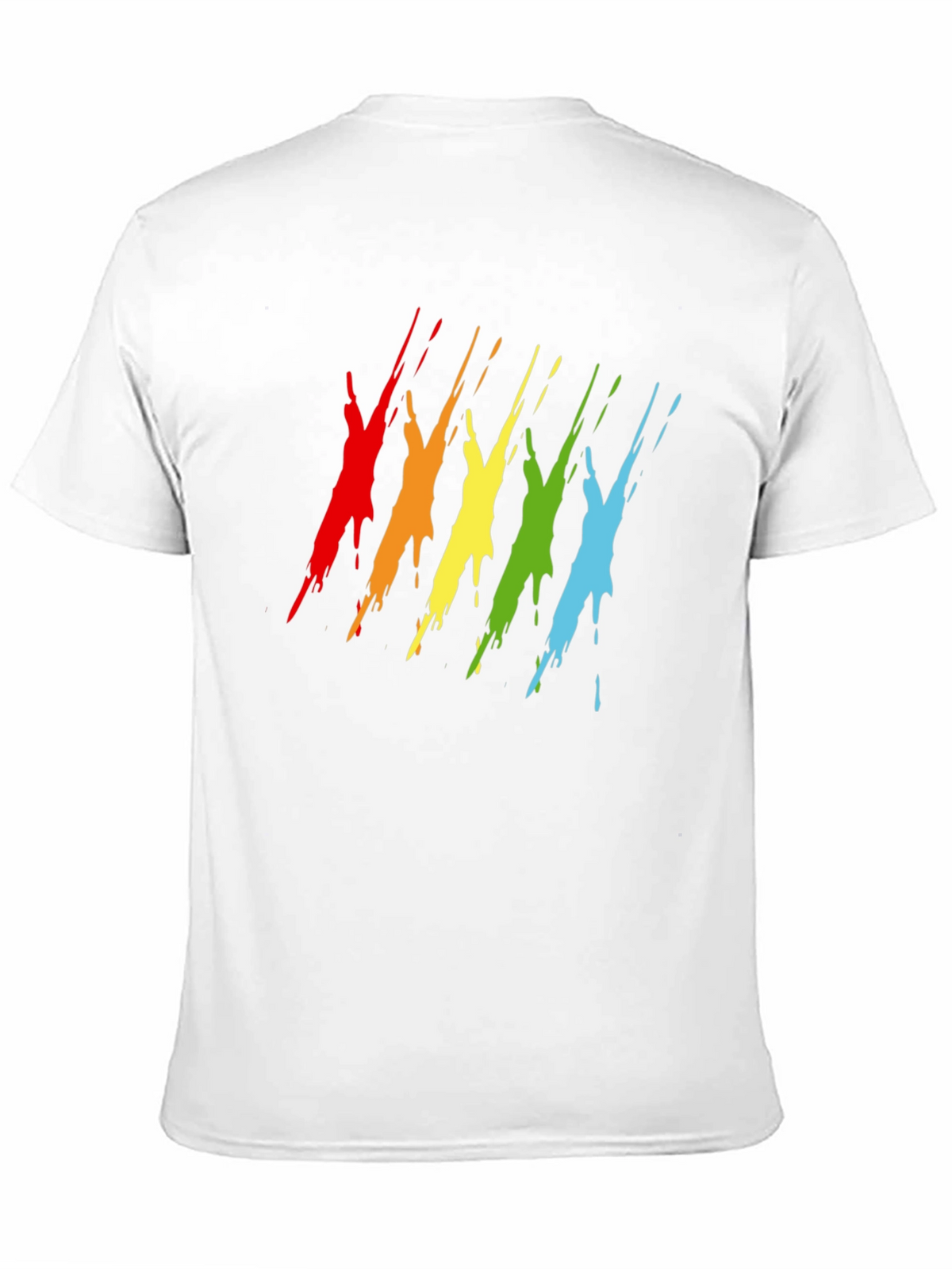 Rainbow Splash Graphic Tee - Mens Black T-Shirt