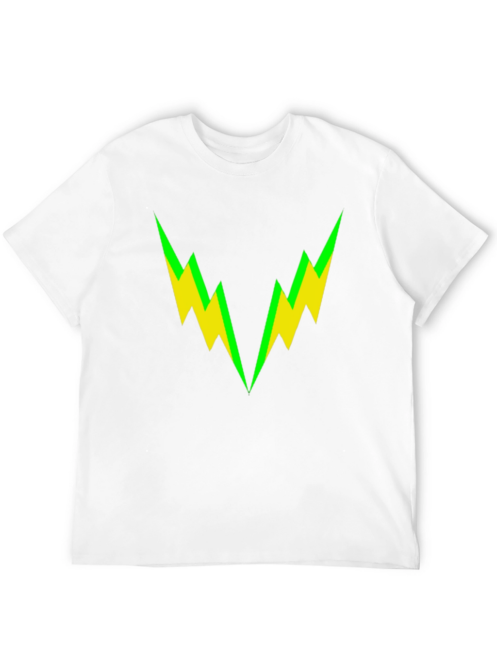 Bold Lightning Bolt Graphic Tee - Black