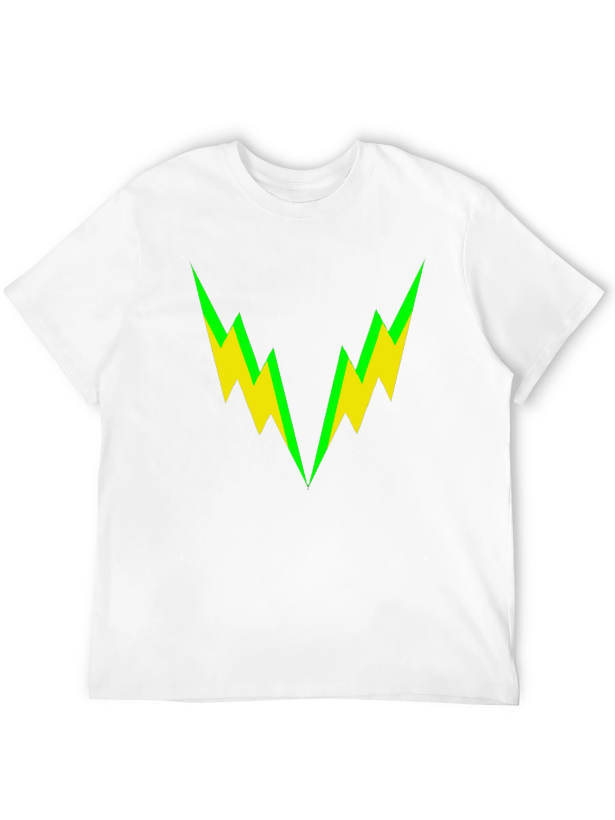Bold Lightning Bolt Graphic Tee - Black